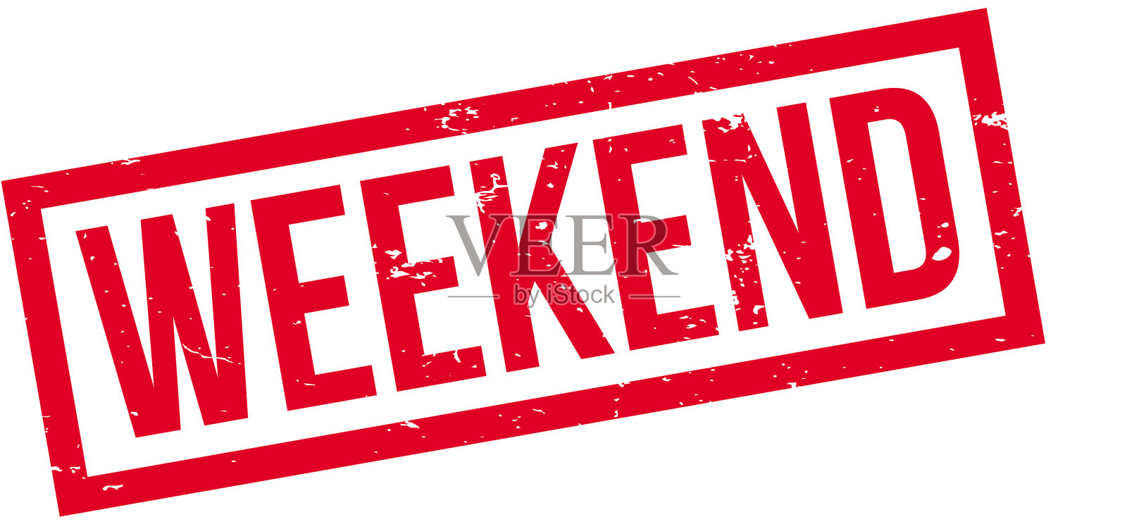 周末橡皮图章设计元素图片