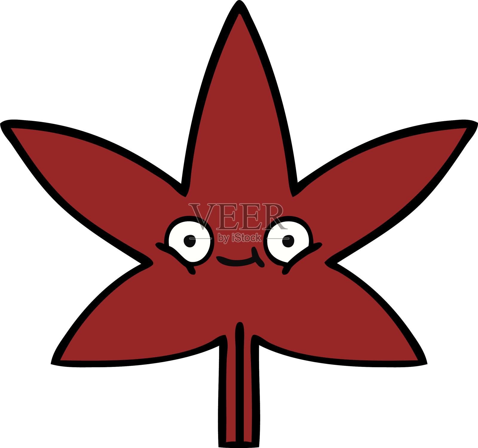 可爱的卡通秋叶设计元素图片