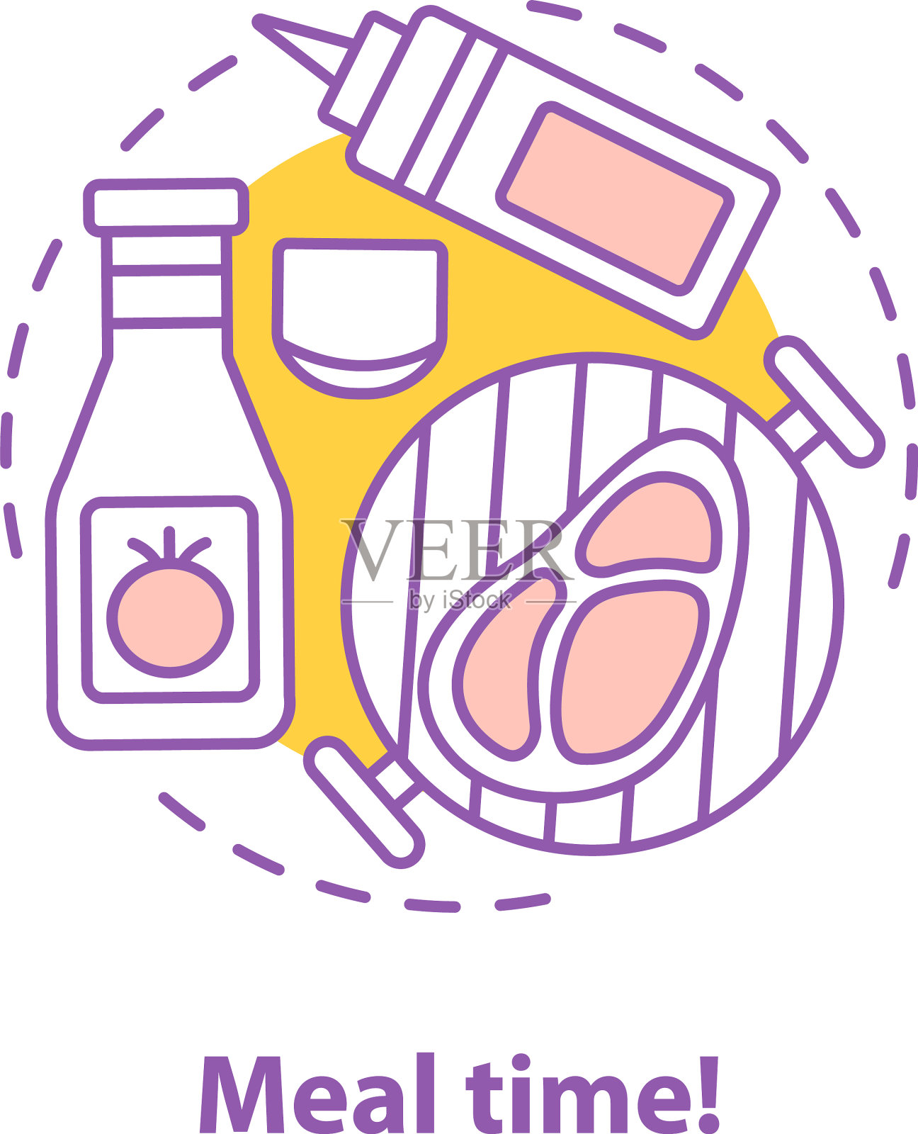 食物制备概念图标插画图片素材