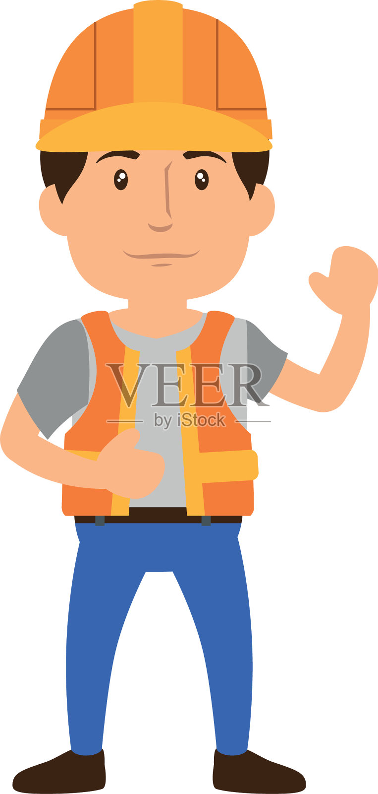 工人人漫画设计元素图片