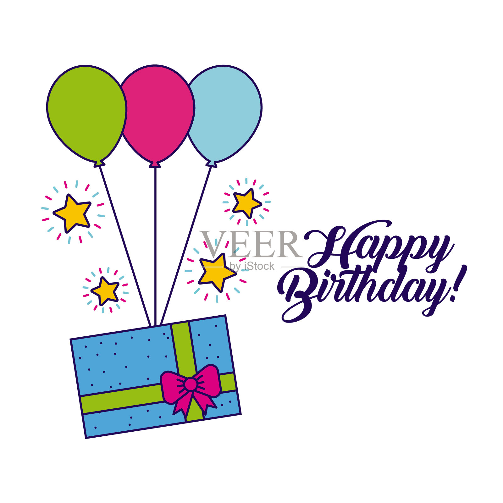 生日快乐相关的图标形象设计元素图片