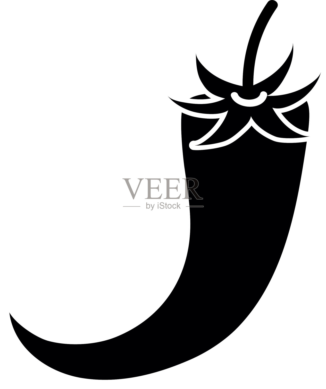 轮廓辣椒有机健康蔬菜设计元素图片