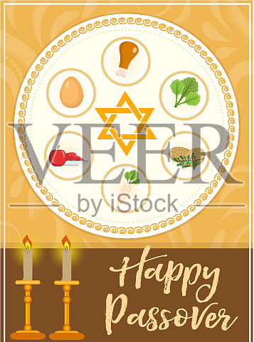 逾越节海报，邀请传单，贺卡设计模板素材