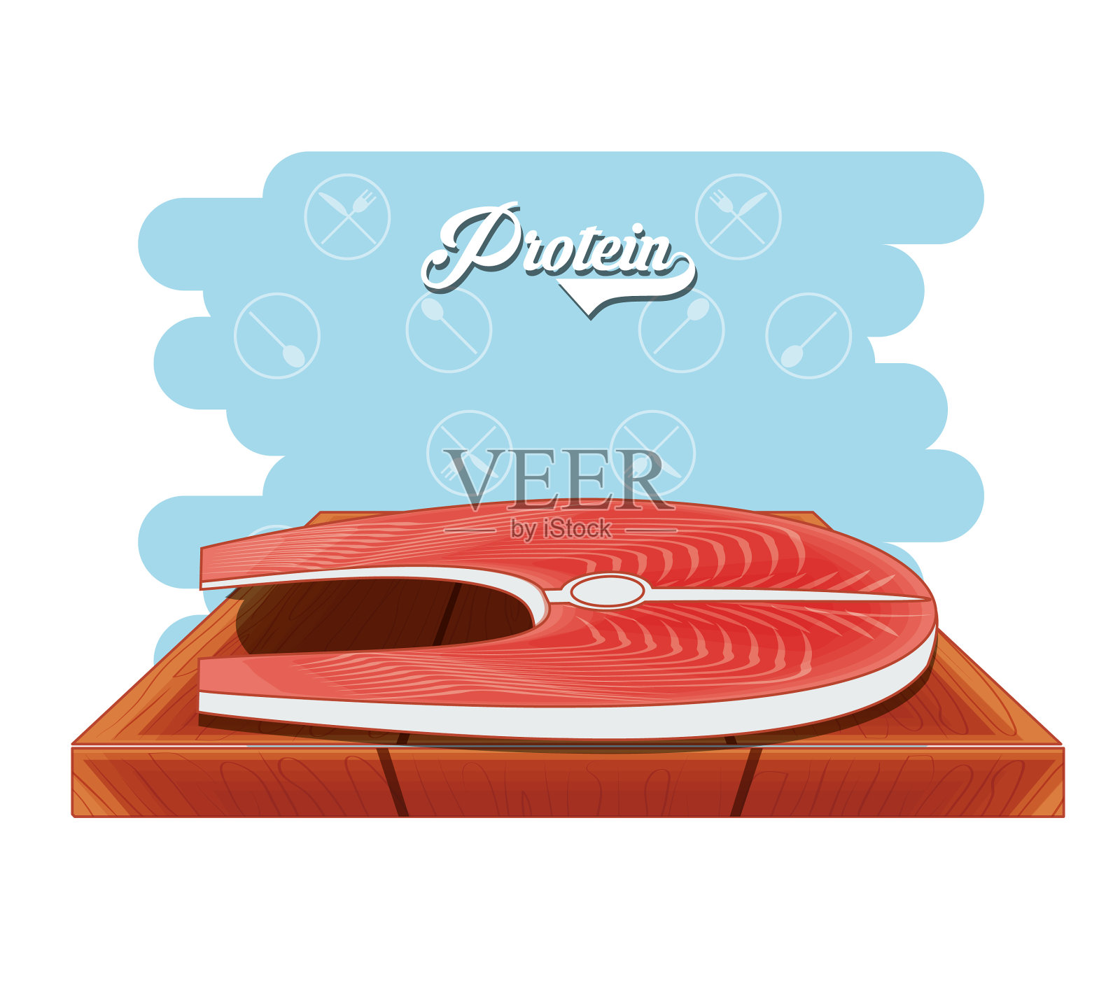 蛋白质，鱼，肉，饮食健康食品设计元素图片