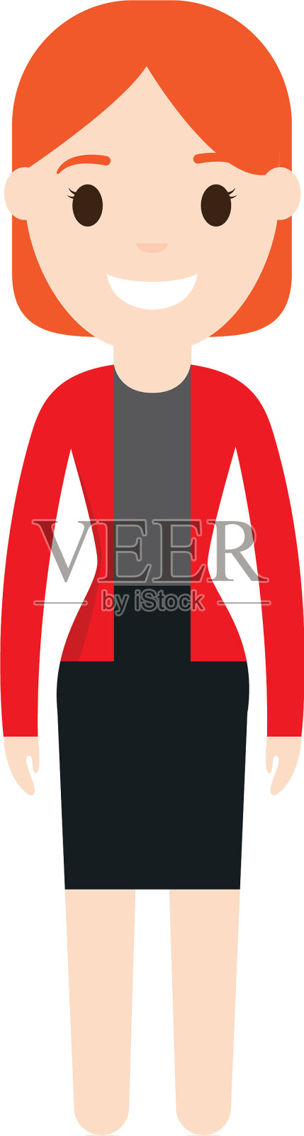 卡通女人图标设计元素图片