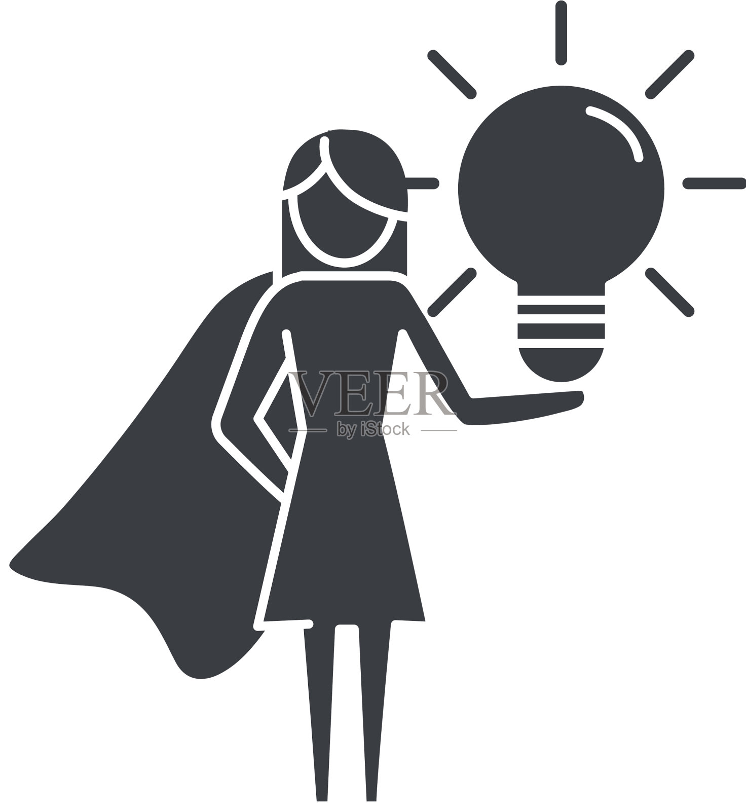 女人象形图卡通设计元素图片