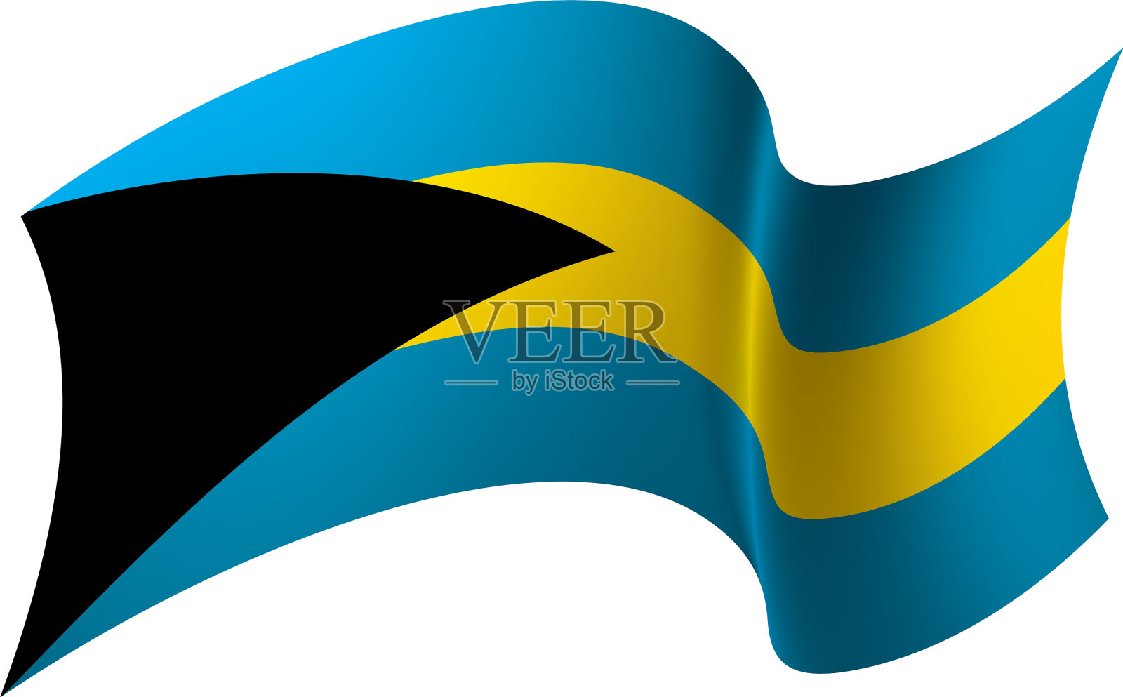 巴哈马群岛国旗设计元素图片