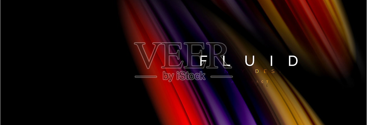 流体颜色运动概念设计模板素材