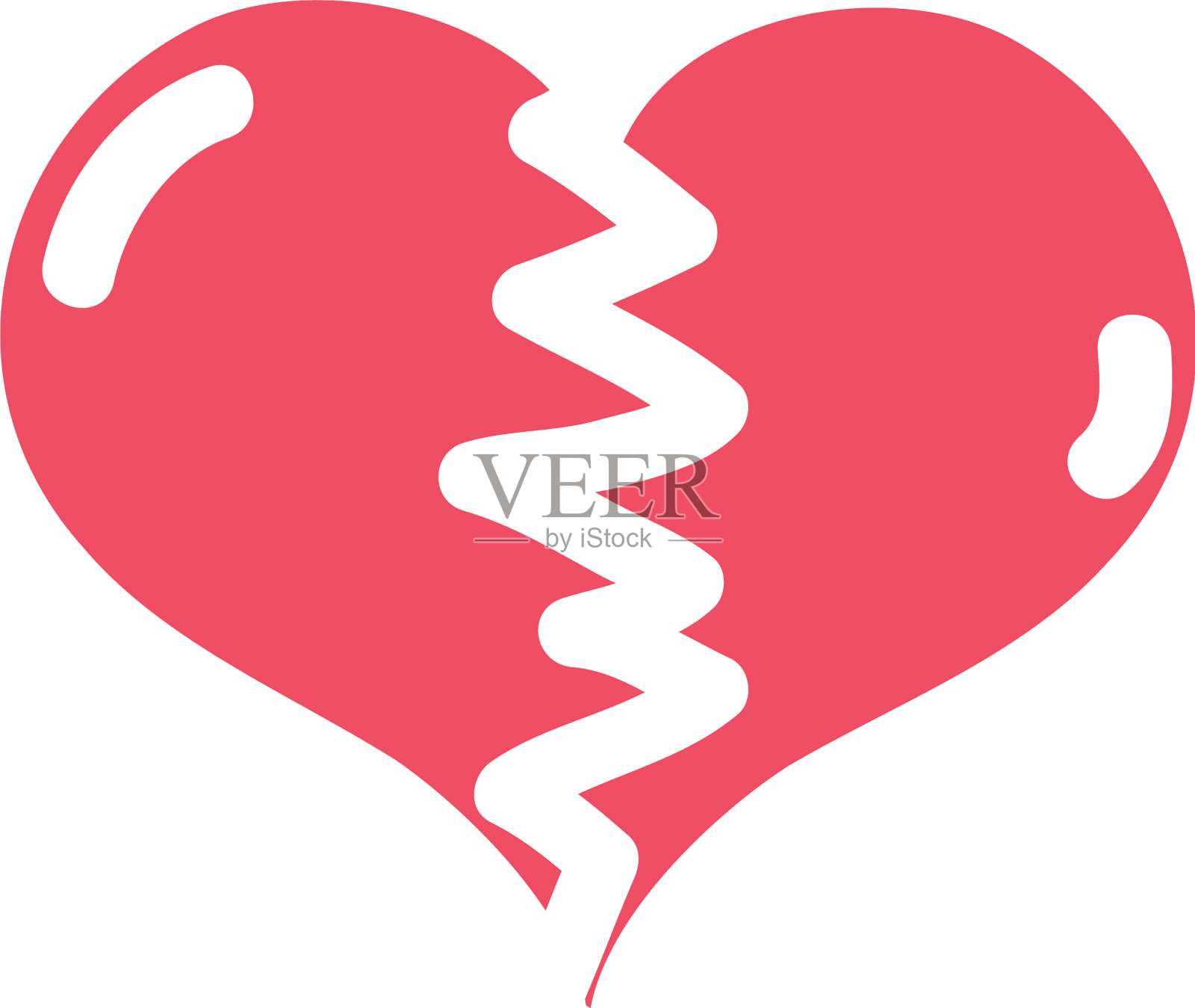 五彩缤纷的心形图案象征着爱的破碎设计元素图片