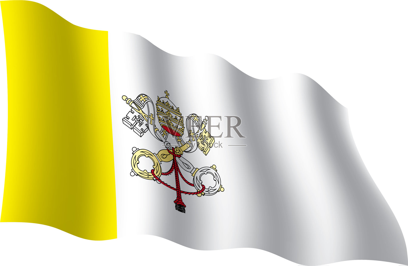 梵蒂冈国旗设计元素图片