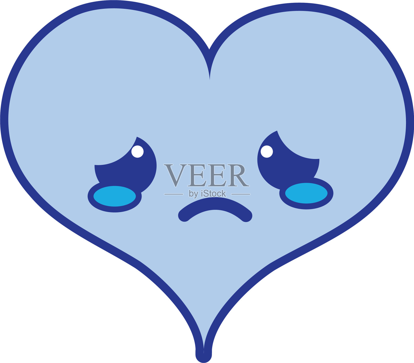 满彩哭心，激情卡哇伊性格设计元素图片