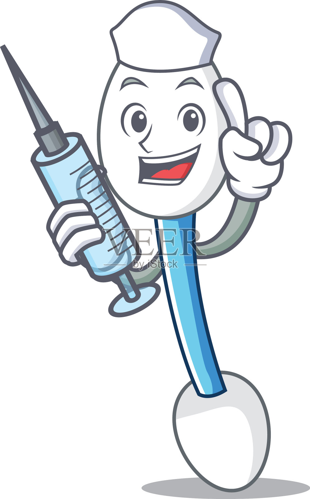 护士棉签人物卡通设计元素图片