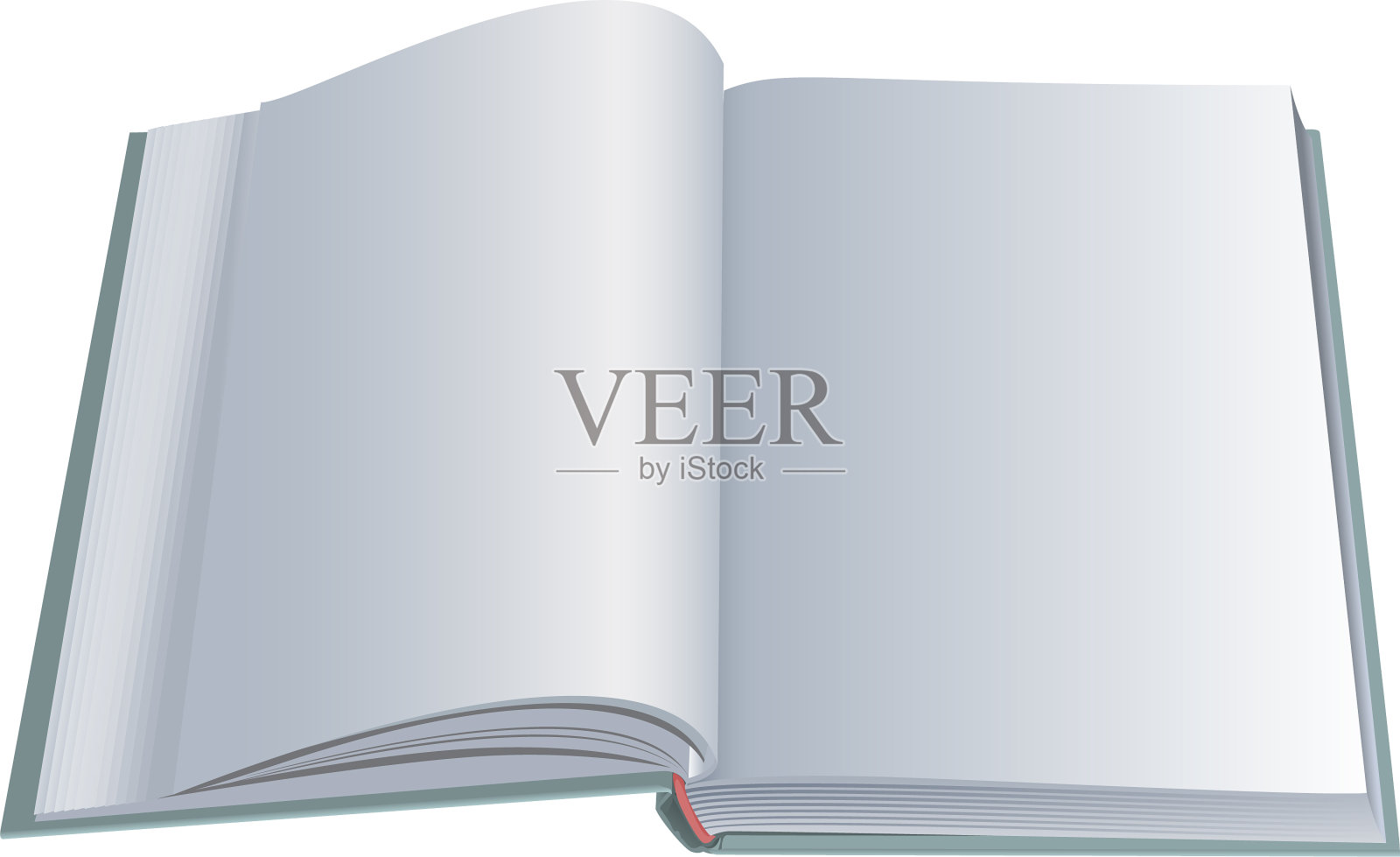 新打开的书与干净的空白页设计元素图片