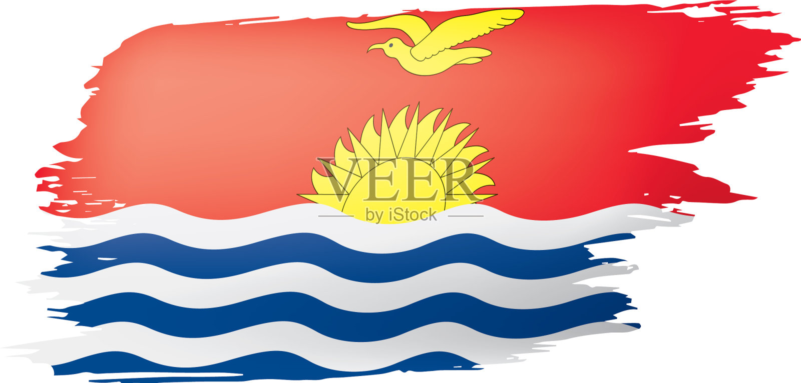 基里巴斯国旗上有白色设计元素图片