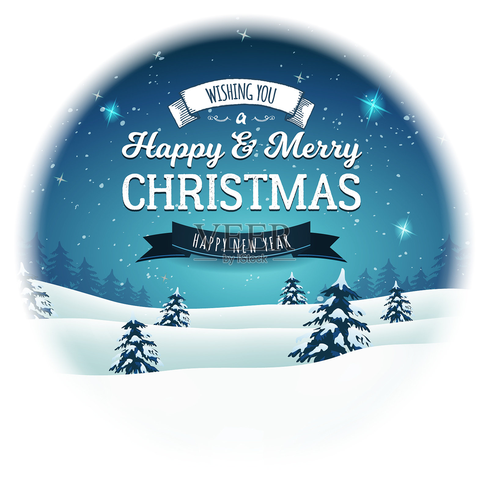 圣诞景观雪球设计元素图片