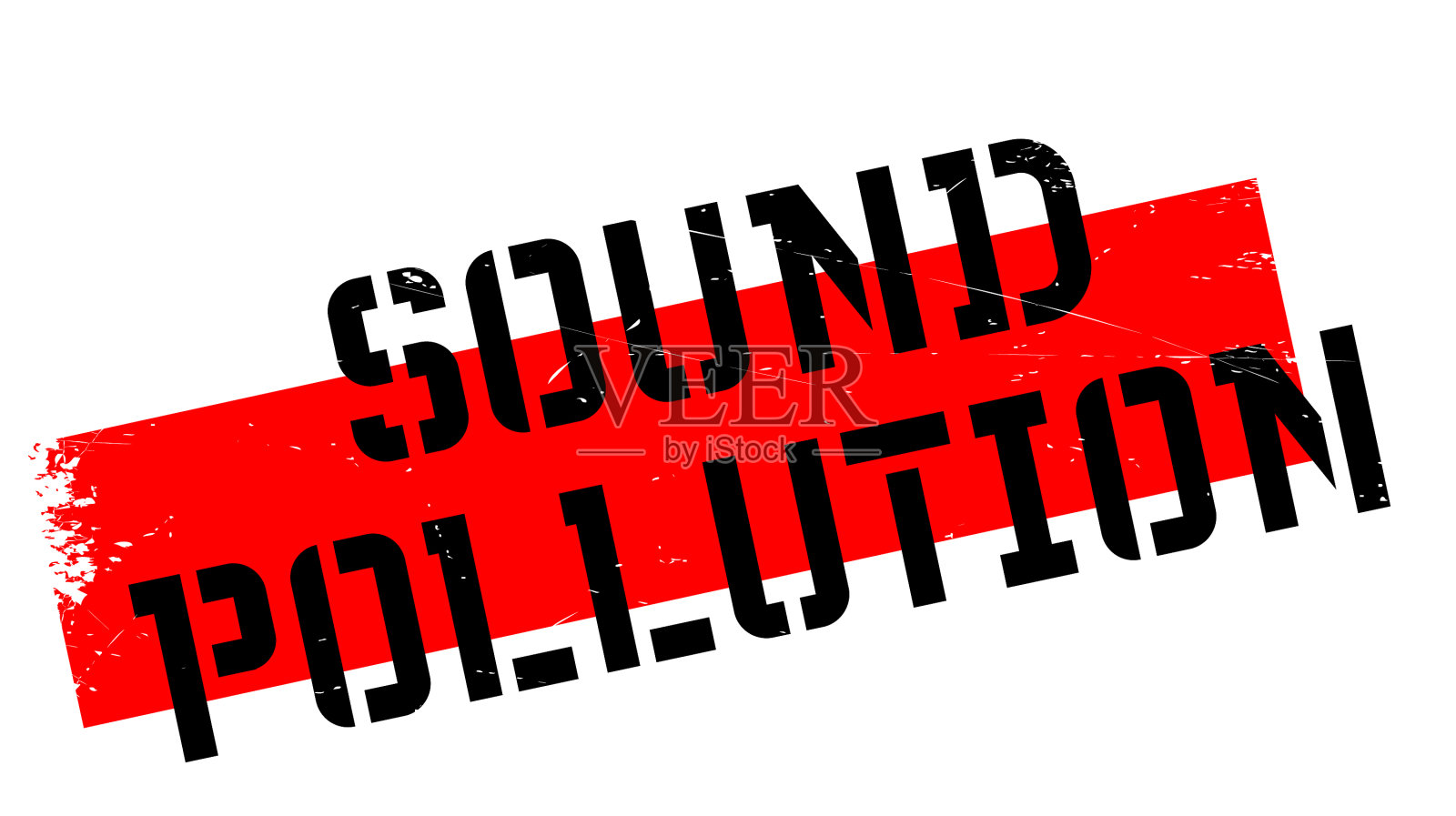 噪音污染橡皮图章设计元素图片