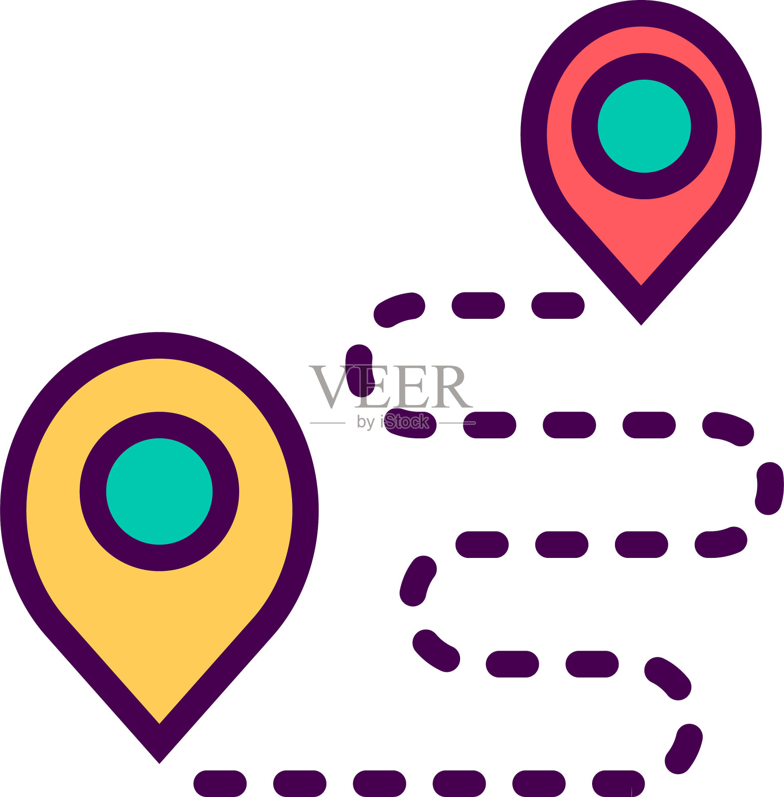 路线图标设计必不可少的图标设计设计元素图片