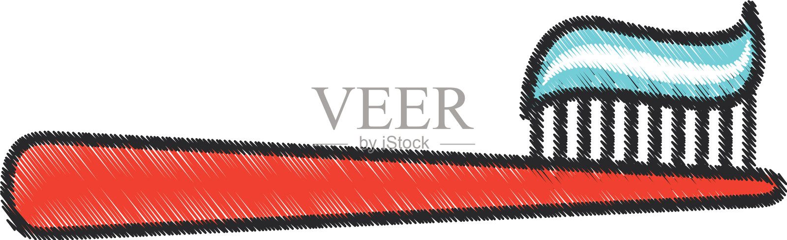 牙刷牙齿隔离图标设计元素图片