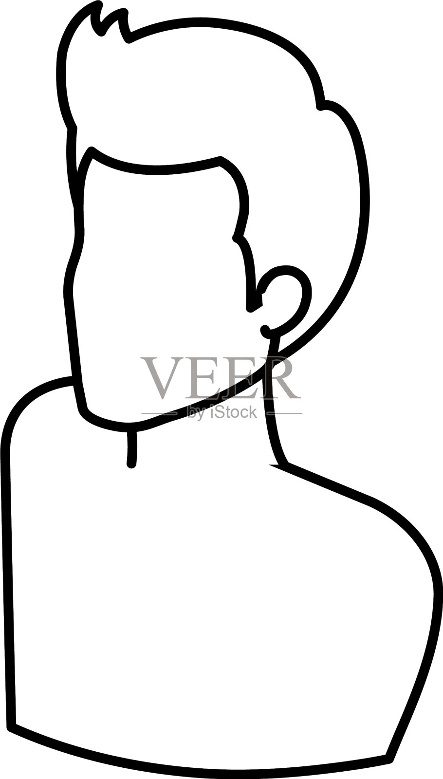 年轻人赤膊头像设计元素图片