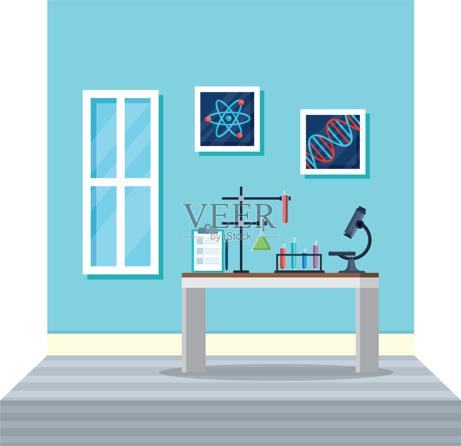 实验室办公室工作现场设计元素图片