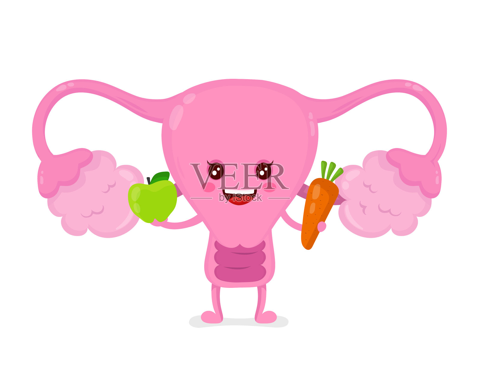 强壮健康快乐的子宫性格设计元素图片