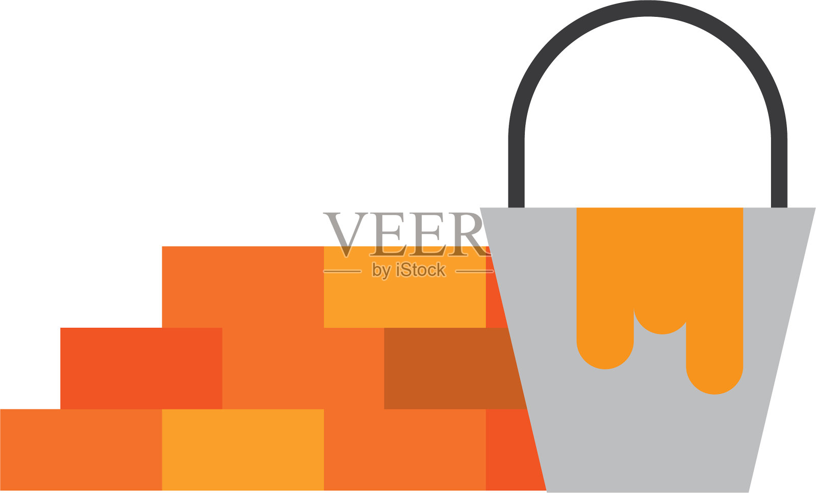 砖墙配油漆罐设计元素图片