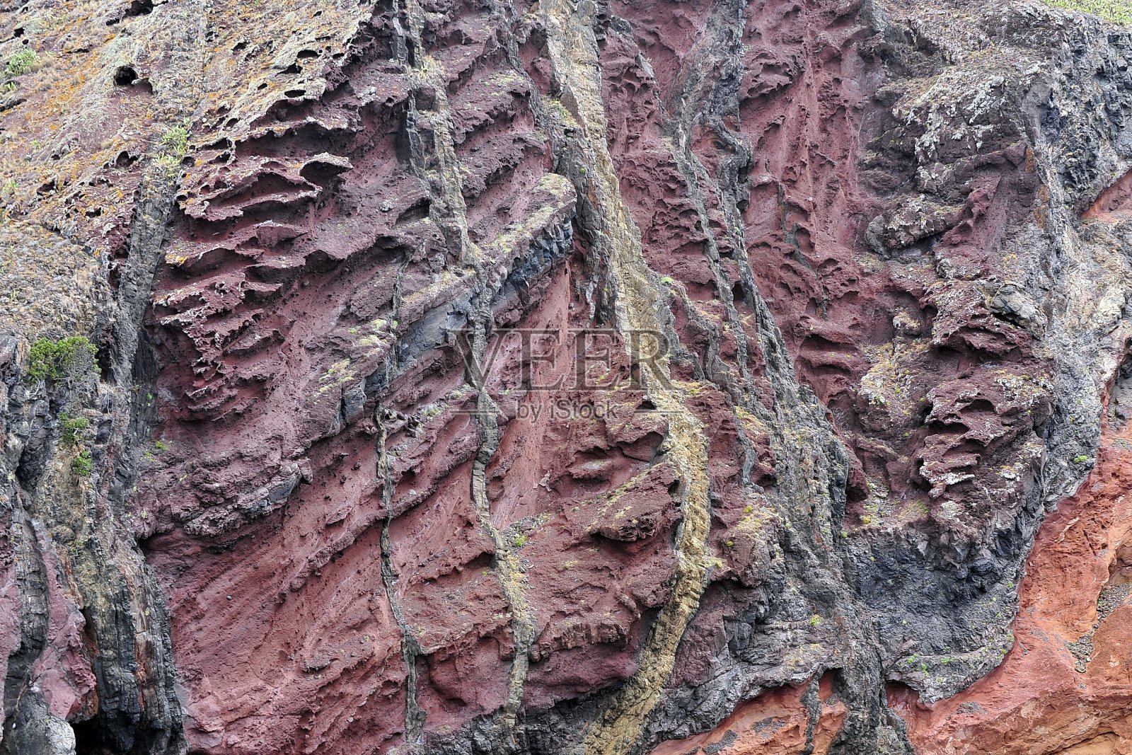 凝固熔岩的质地。照片摄影图片