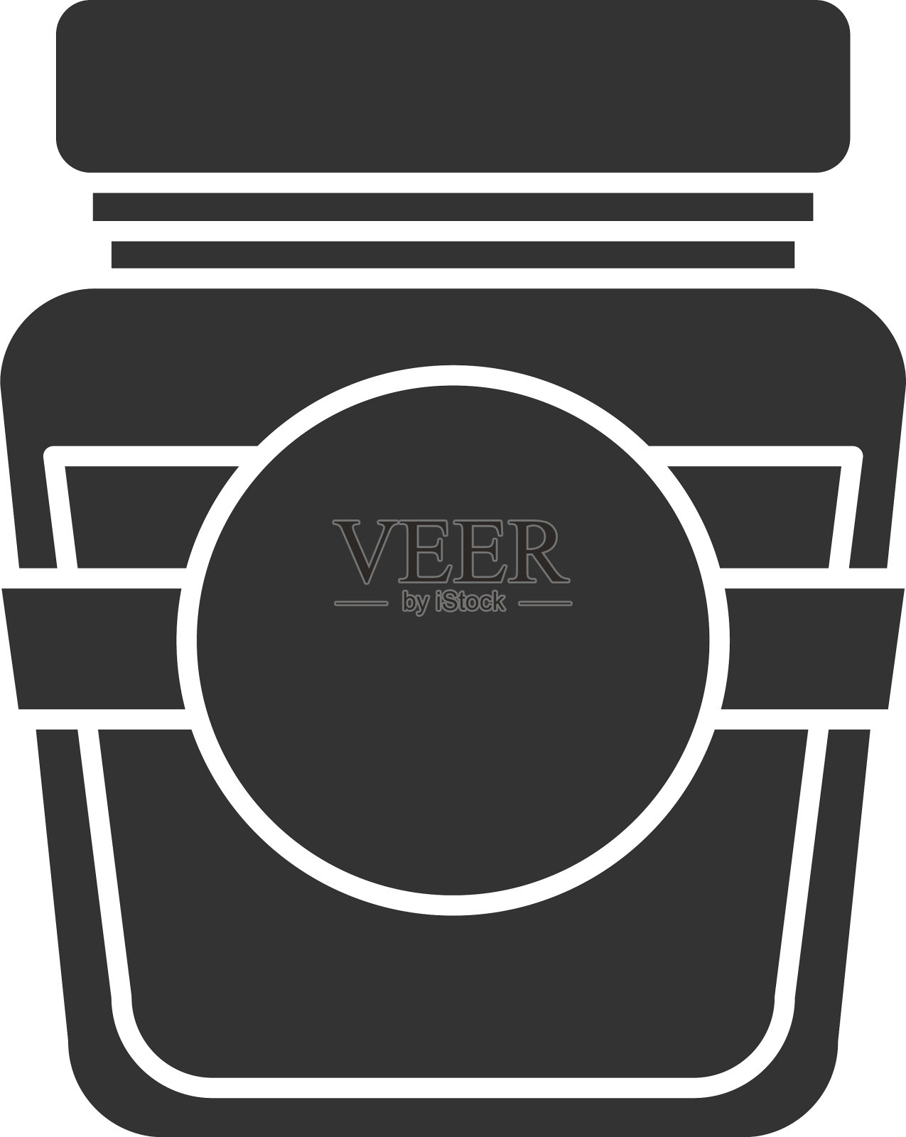 玻璃罐与空白标签字形图标图标素材
