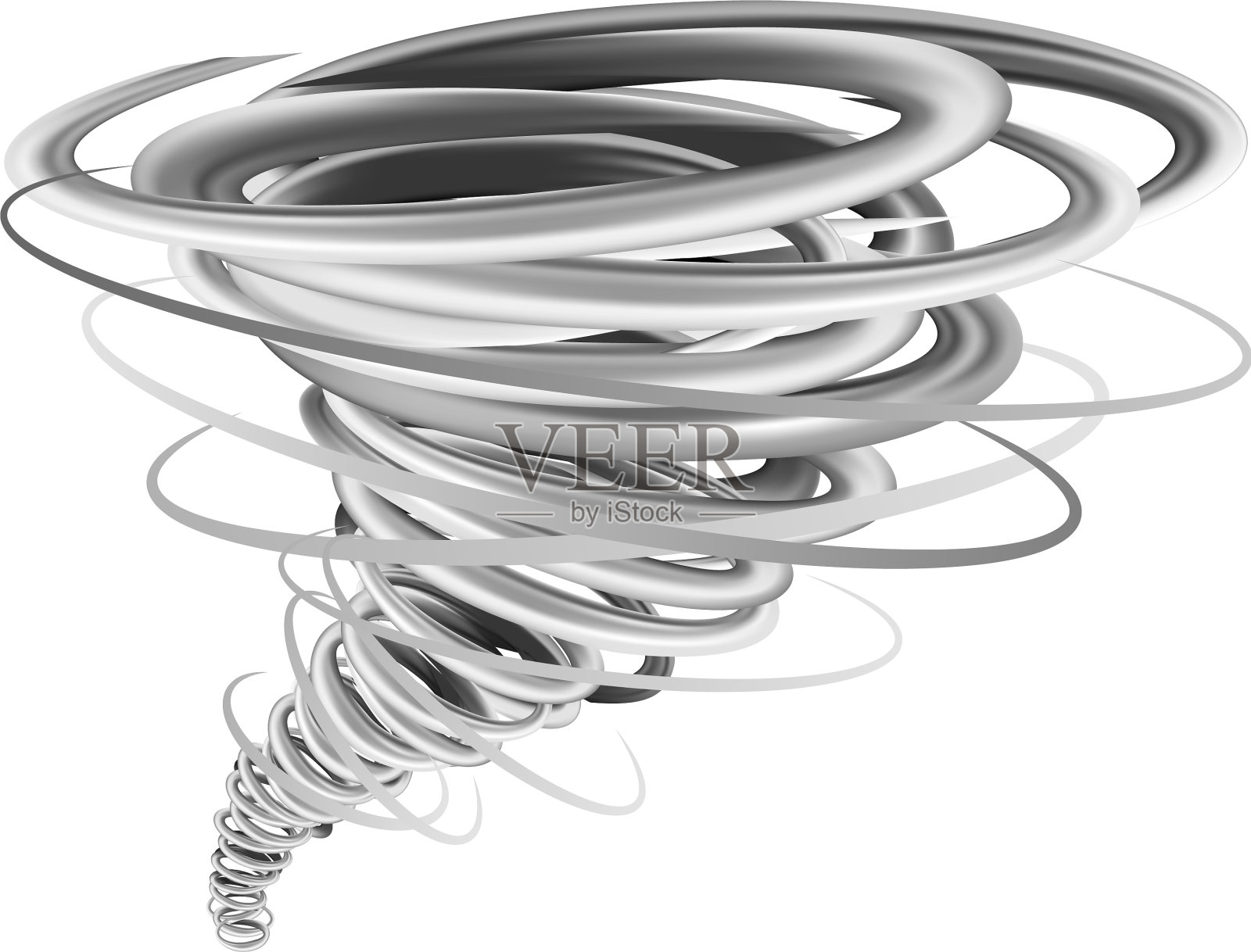 风暴龙卷风模型逼真的风格设计元素图片