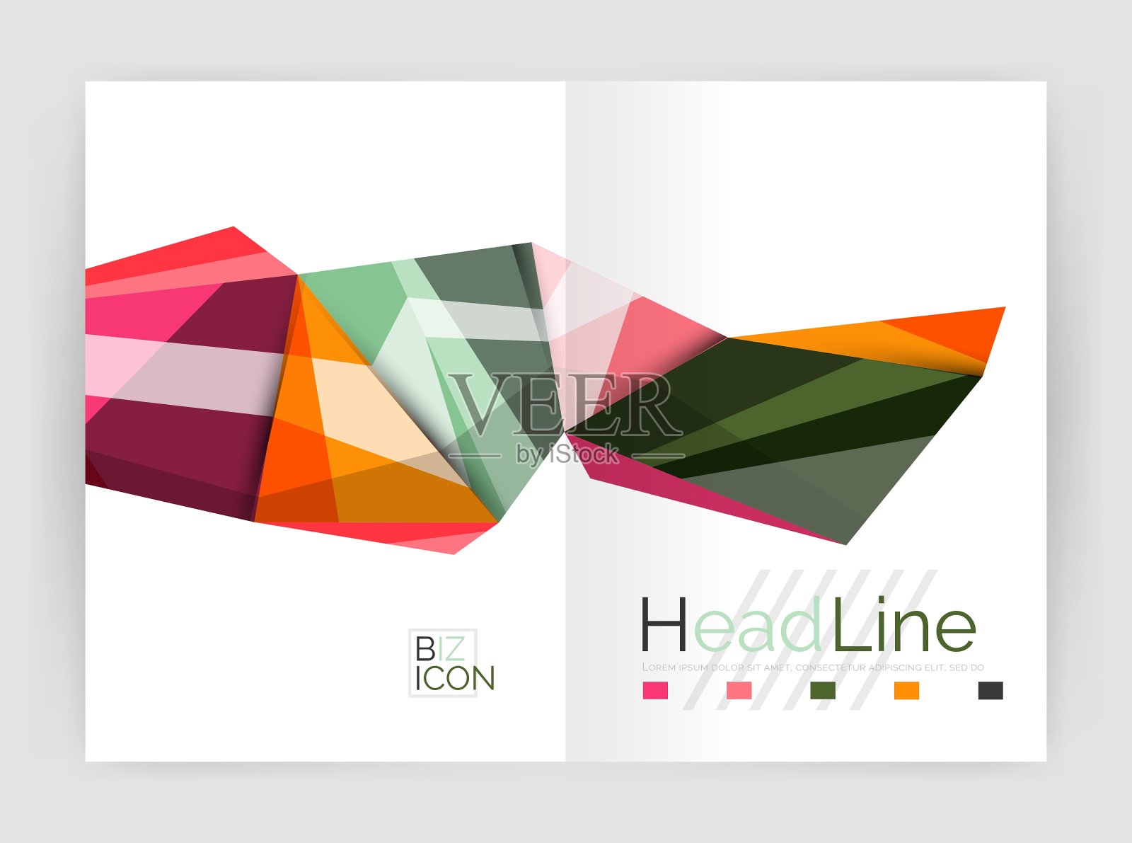 不寻常的抽象公司业务手册设计模板素材