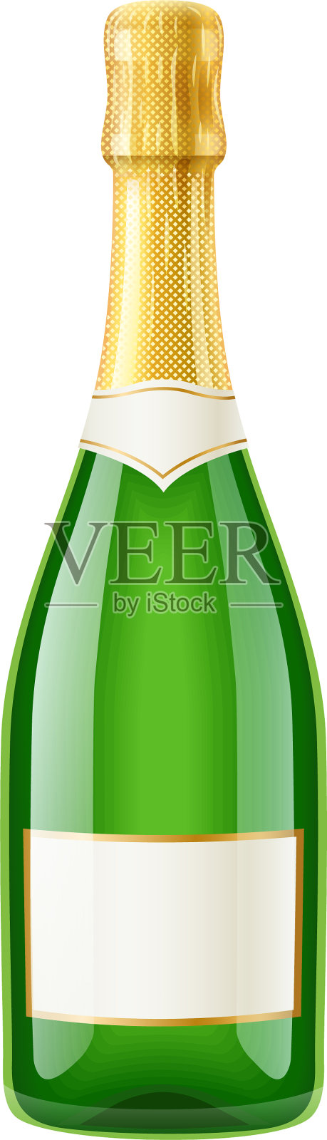 法国香槟酒瓶设计元素图片