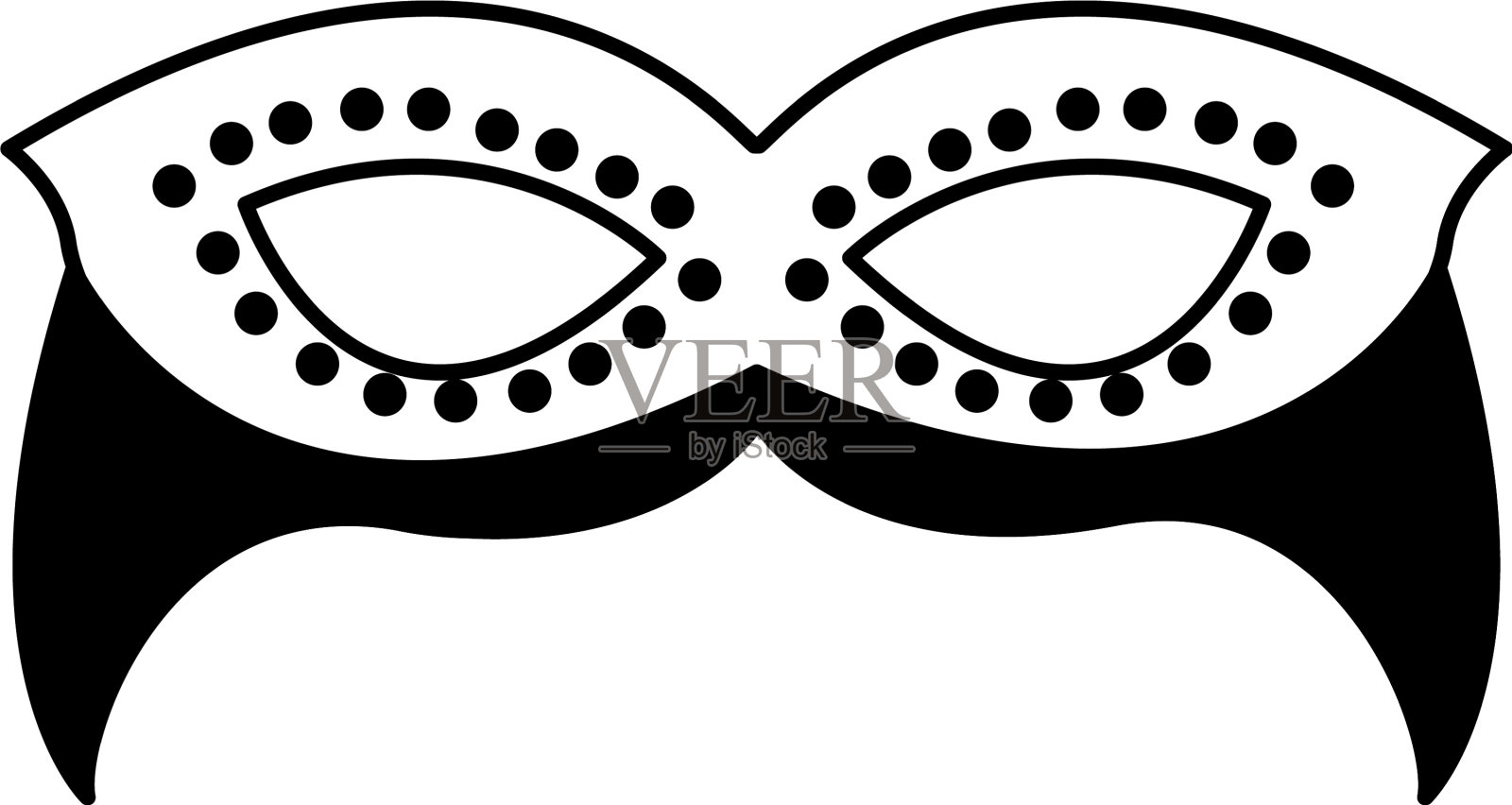 面具嘉年华庆祝图标设计元素图片