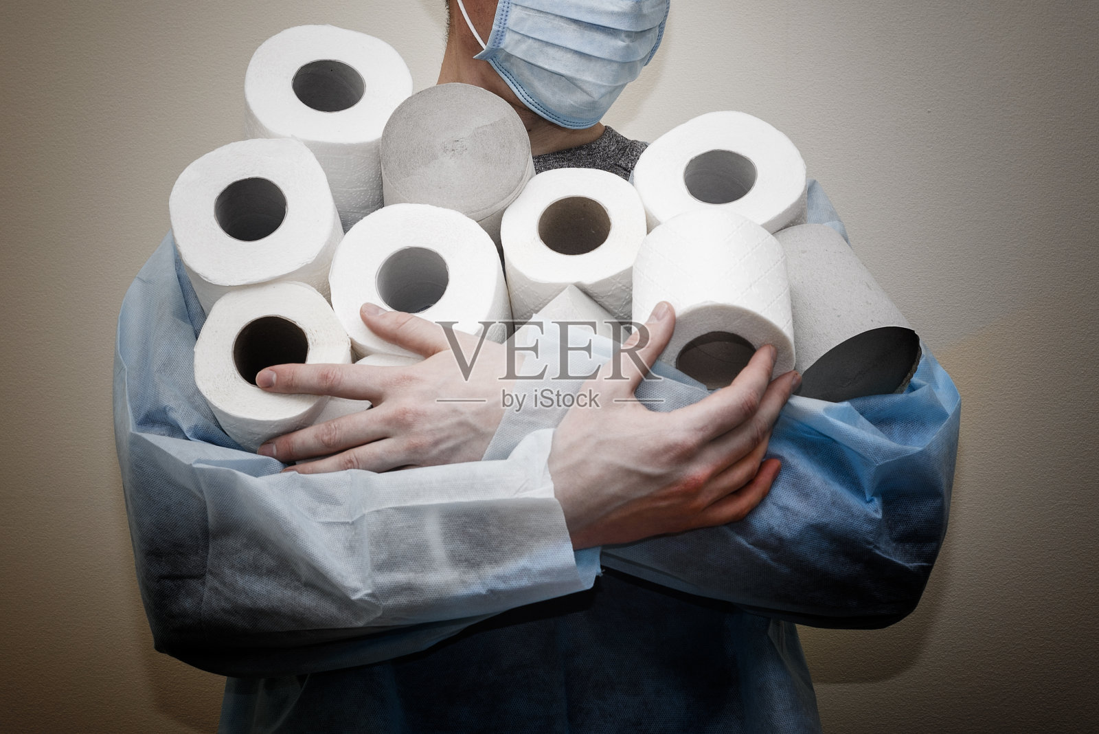 2019冠状病毒病——卫生纸引发前所未有的恐慌照片摄影图片