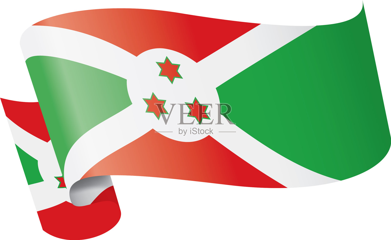 布隆迪国旗上有白色设计元素图片