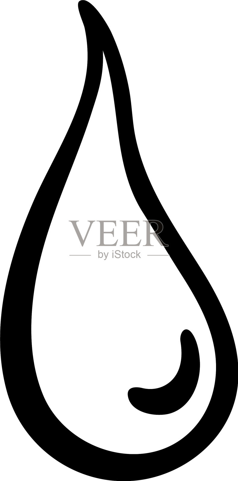 水滴黑色彩色标志设计元素图片