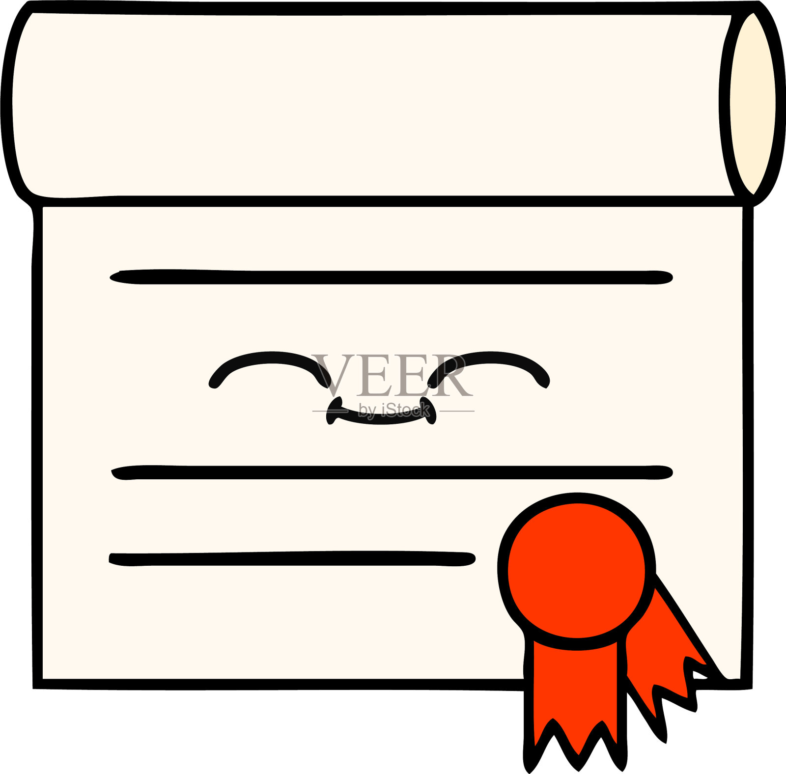 可爱的卡通证书设计元素图片