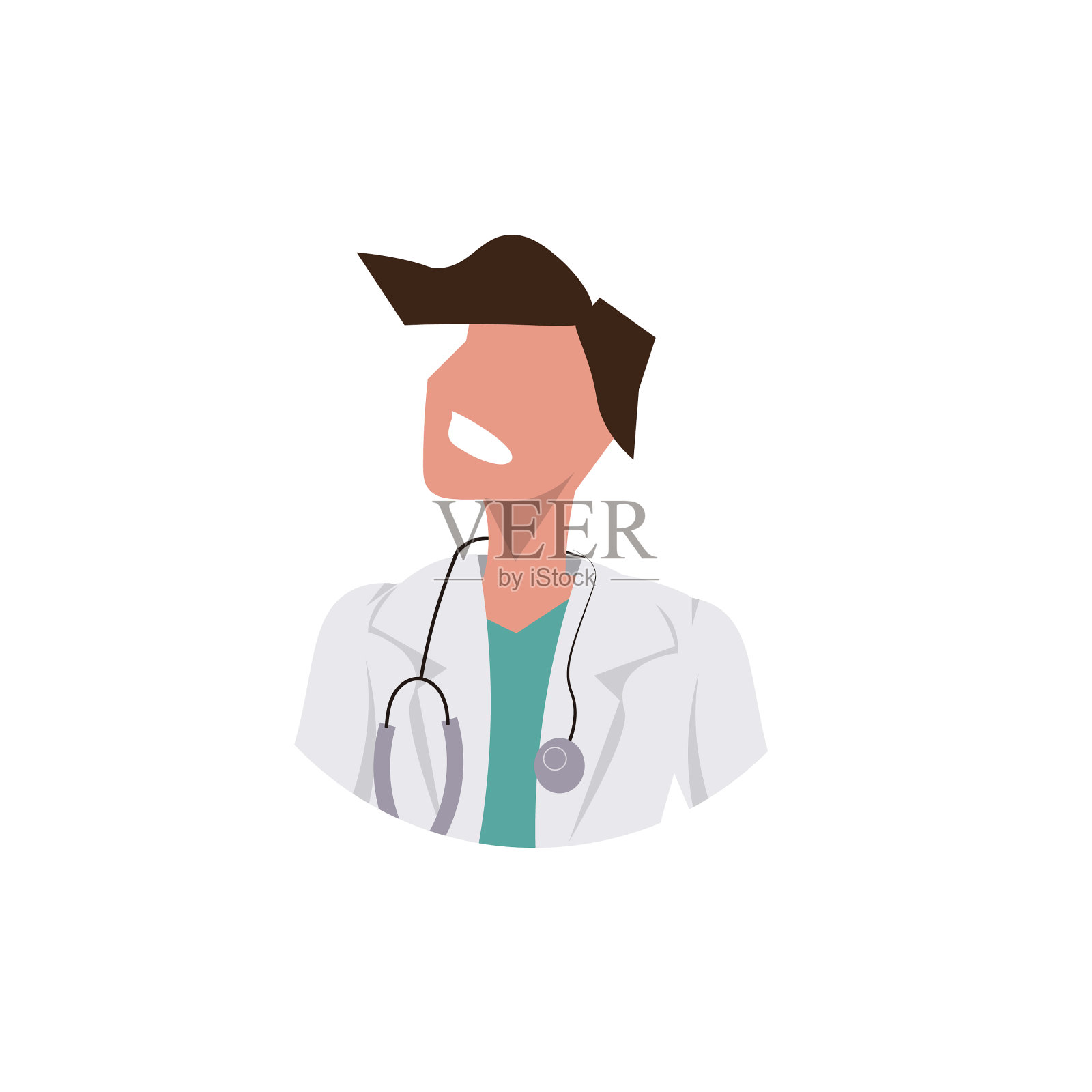 女医生与听诊器脸阿凡达女人设计元素图片