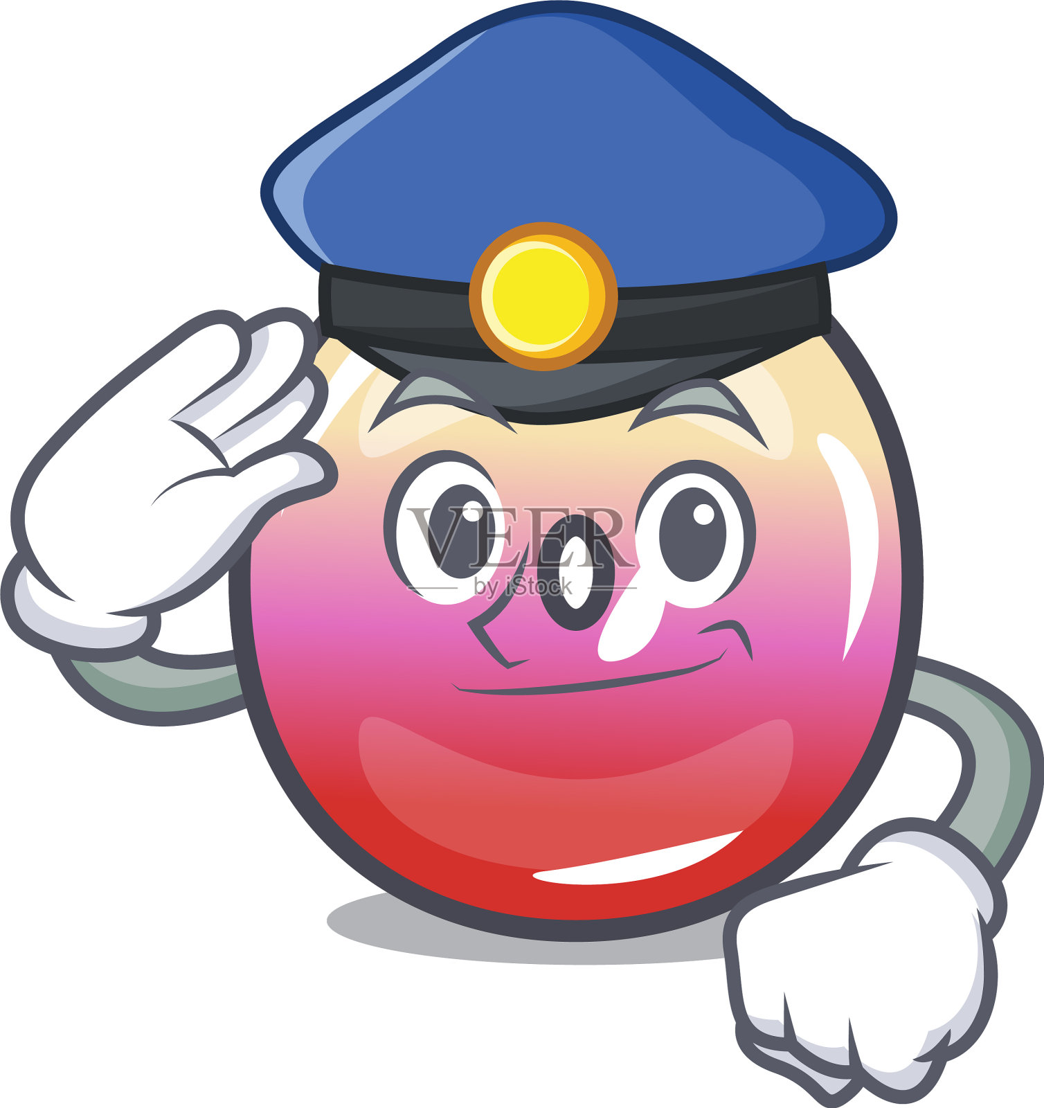 警察果冻戒指糖果卡通人物设计元素图片