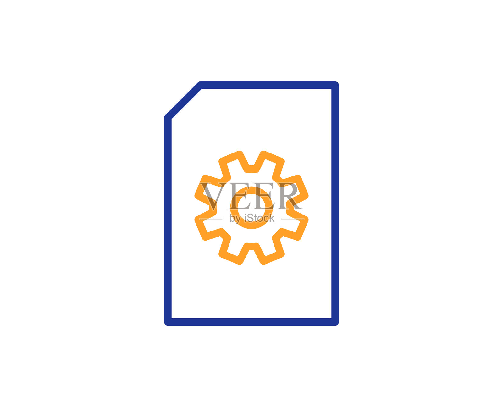 文件管理图标文件与齿轮图标素材