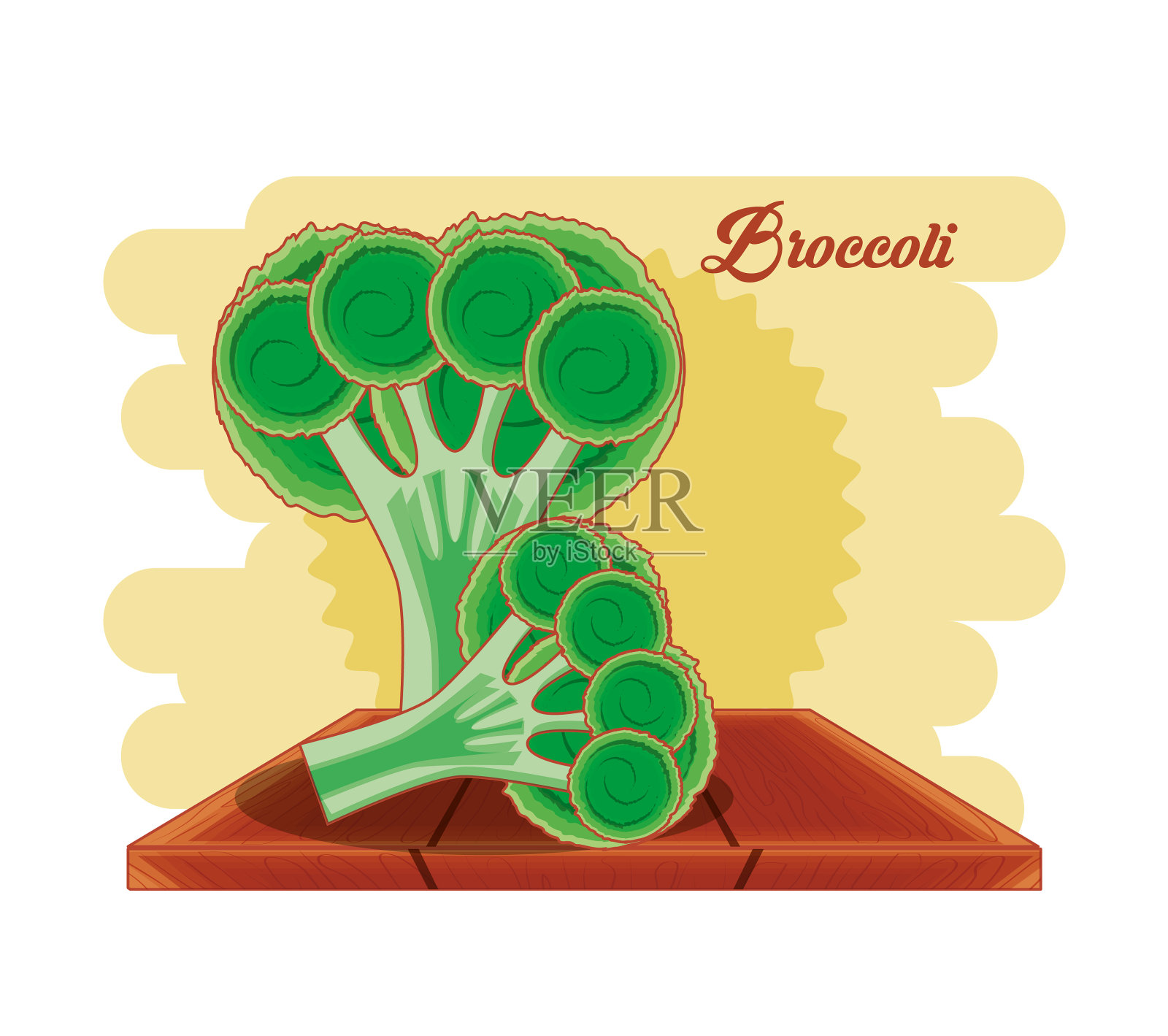 新鲜西兰花是健康食品设计元素图片