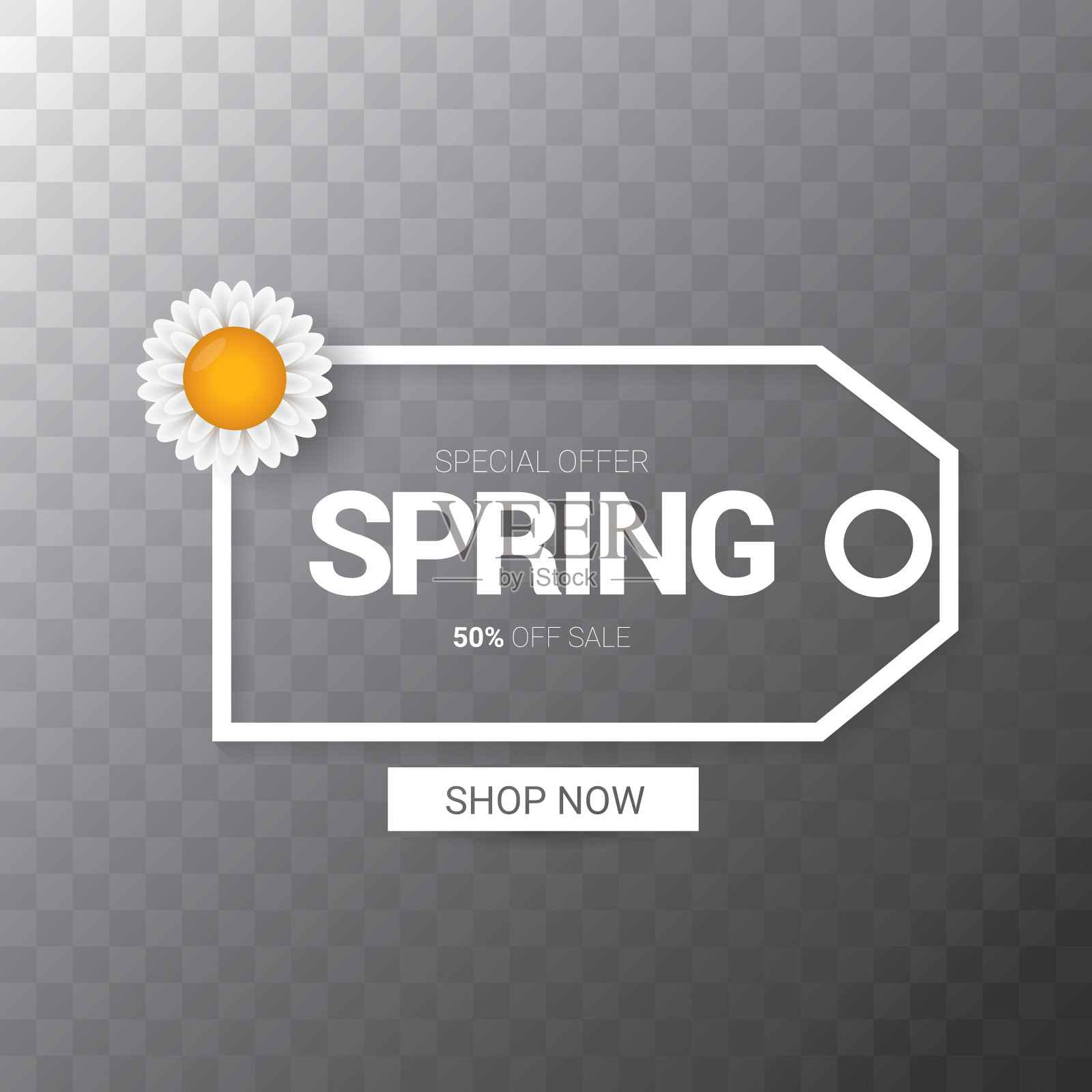 春季销售网络横幅孤立上设计模板素材