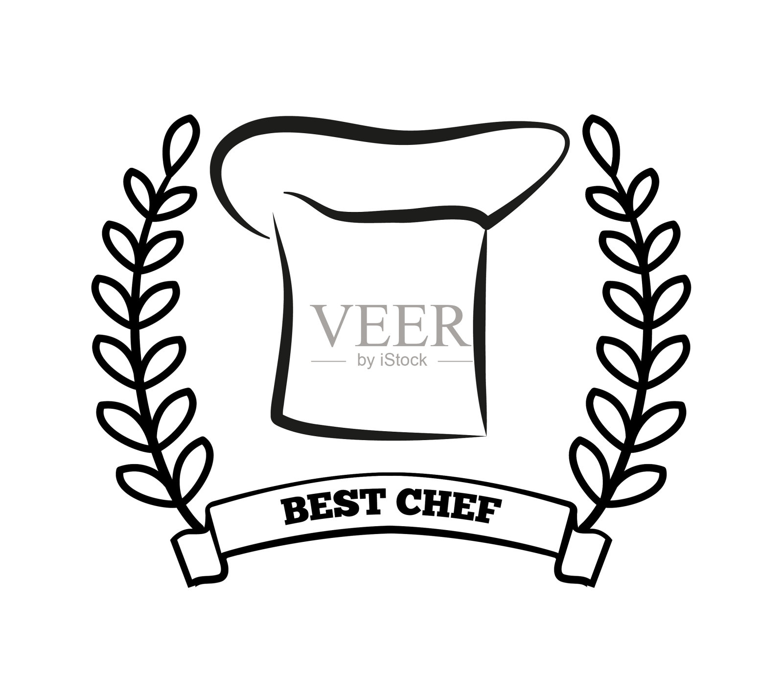 最佳厨师称号桂冠科设计元素图片