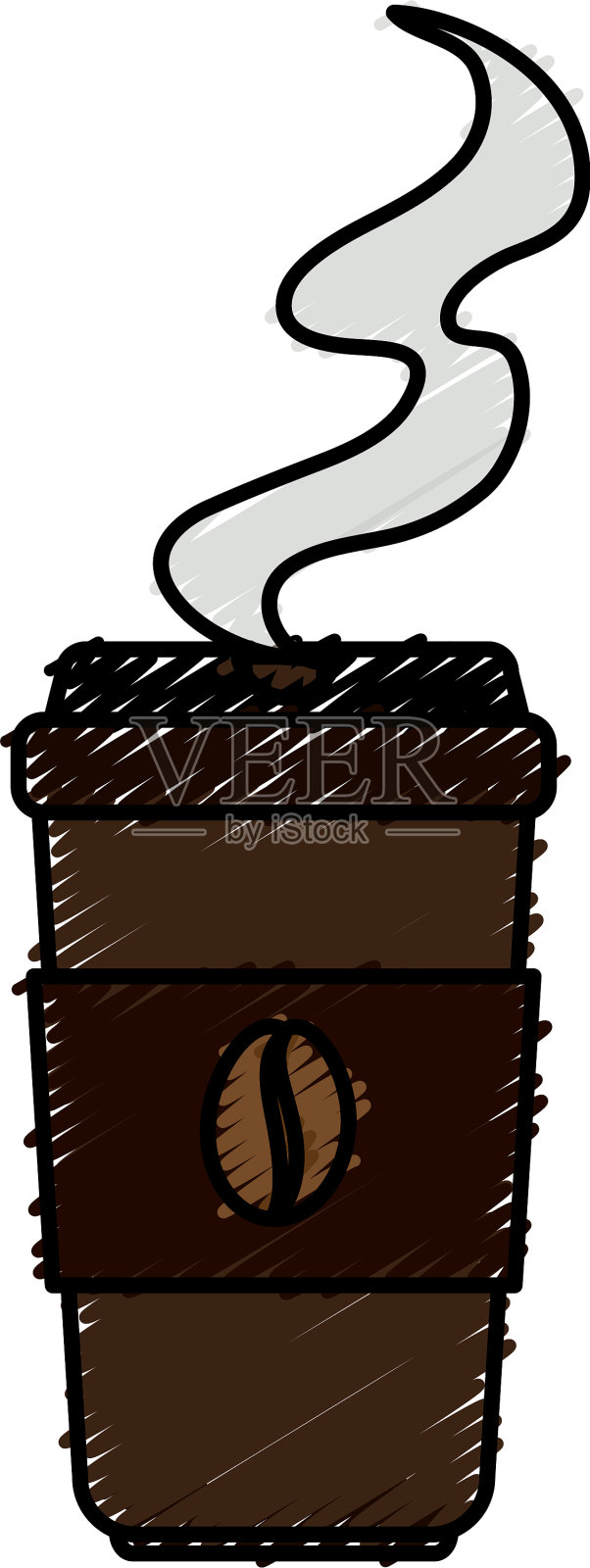 咖啡在塑料杯图标设计元素图片