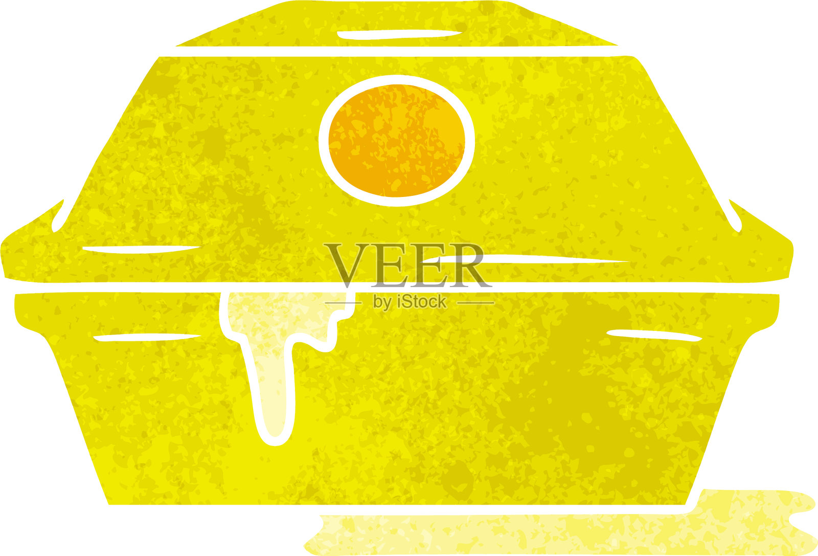 快餐汉堡的复古卡通涂鸦设计元素图片