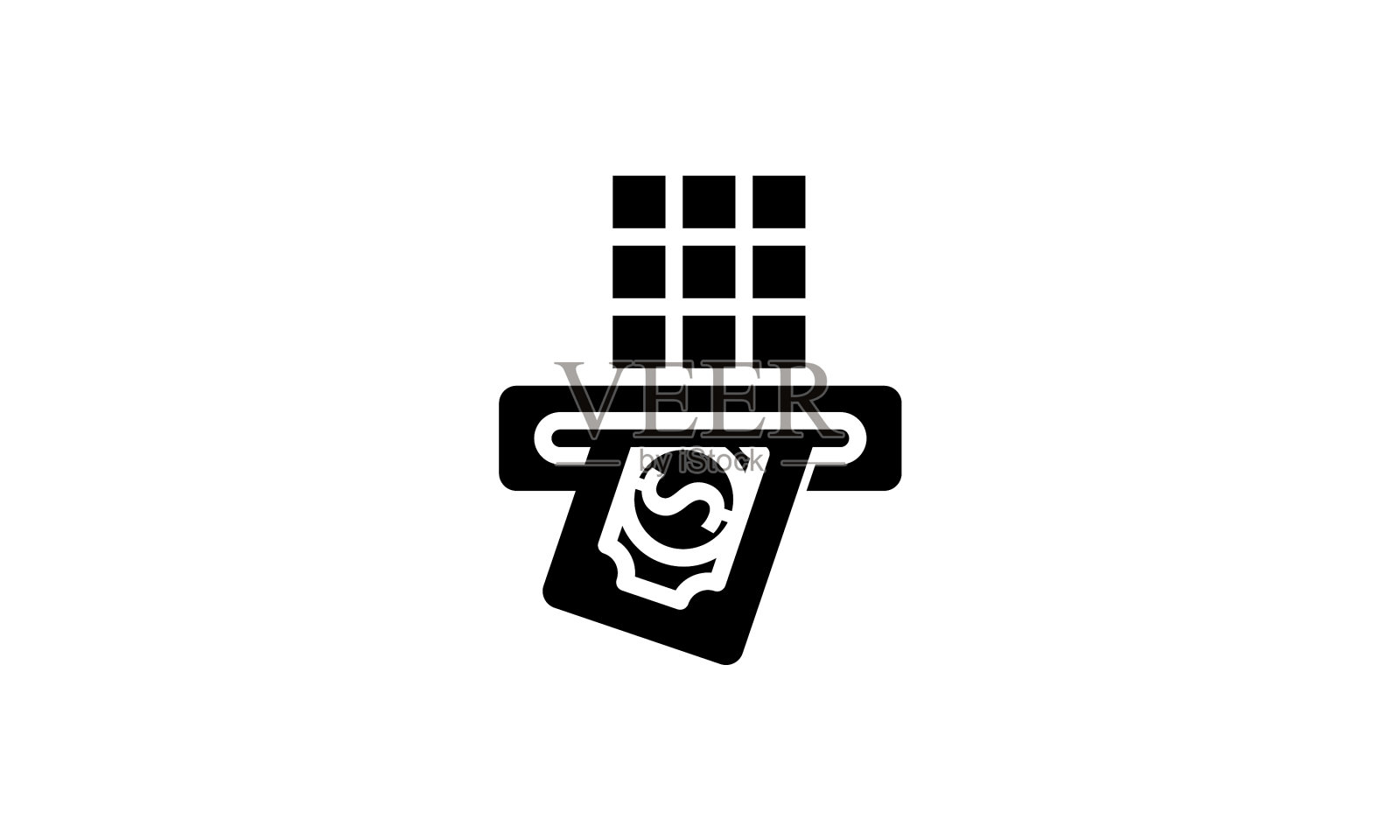 金钱模板固体图标孤立图标素材