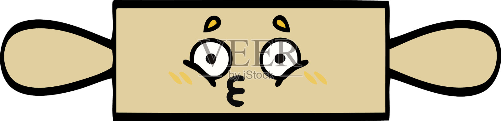 可爱卡通擀面杖设计元素图片