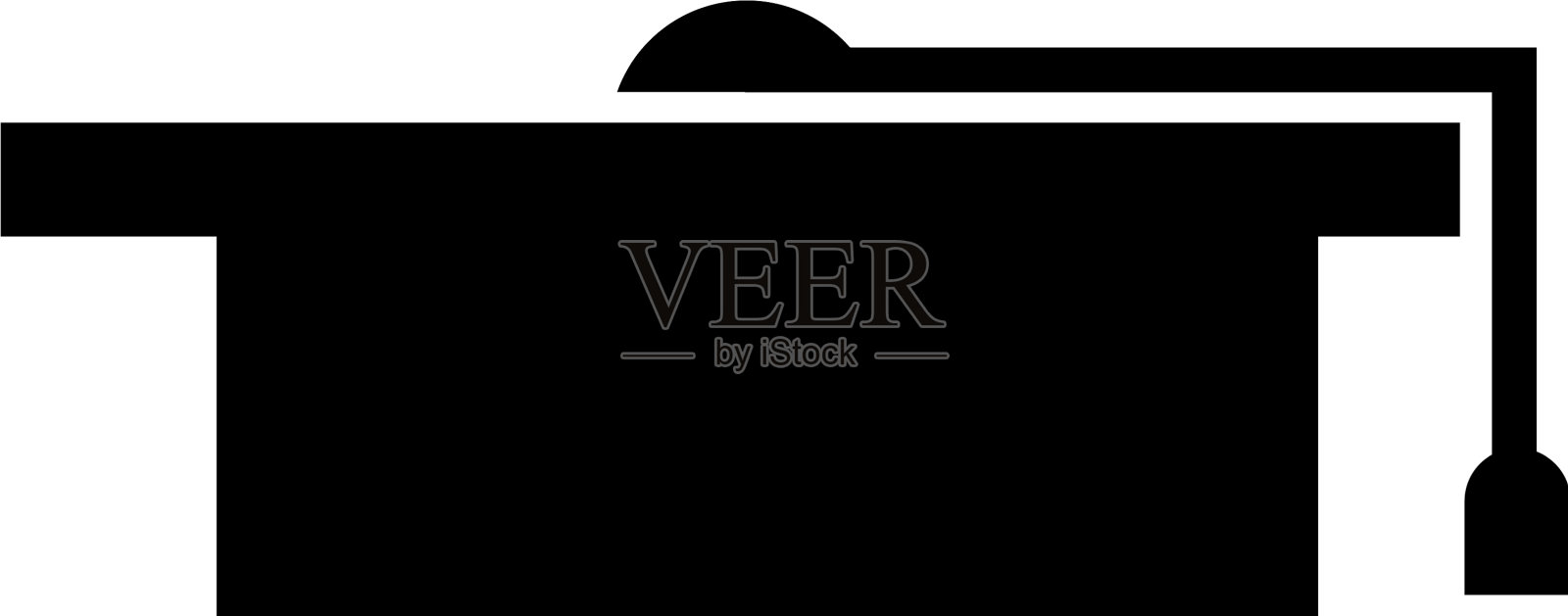 毕业剪影孤标帽子设计元素图片