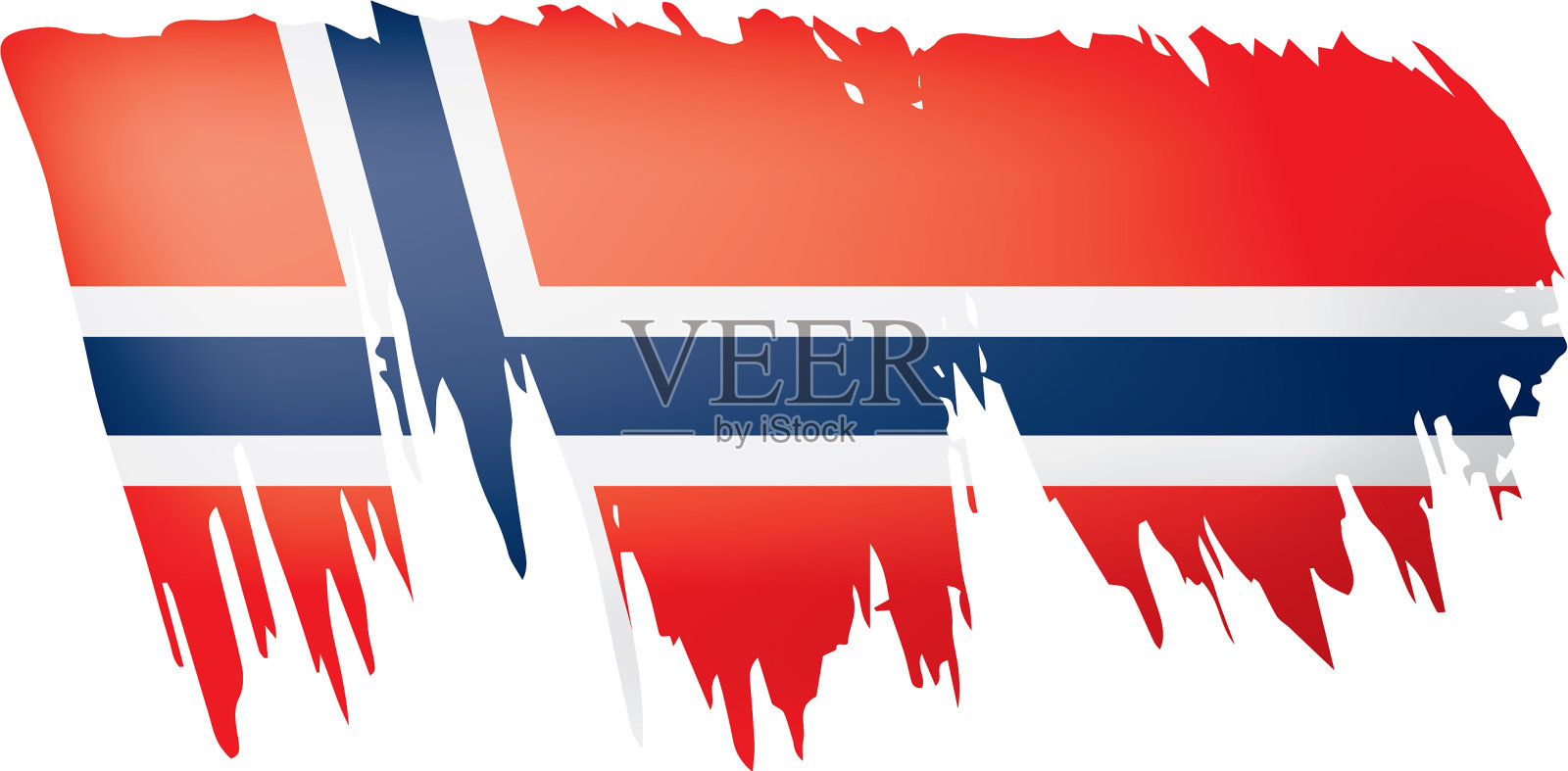 挪威国旗上有白色设计元素图片