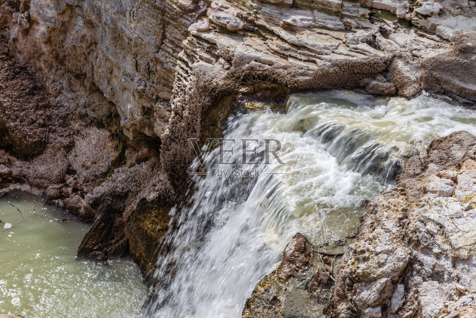 小瀑布。Wai-o-tapu热公园。北岛。新西兰照片摄影图片