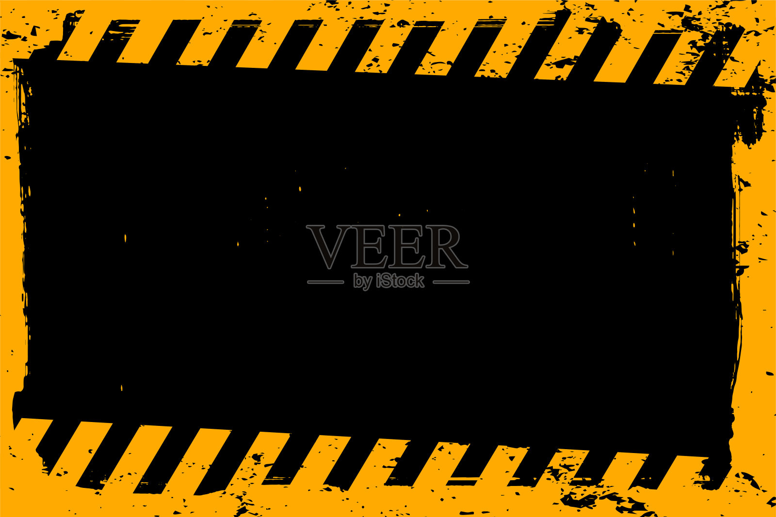 抽象的黄色和黑色空垃圾背景插画图片素材